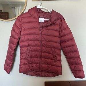 Girl’s Old Navy Lightweight Hooded Puffer Jacket